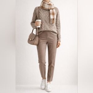 💥H&M Cable Knit Sweater | Cozy Neutral Chic ✨ Size L